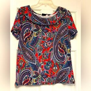 Rafaella Multicolor Paisley Blouse